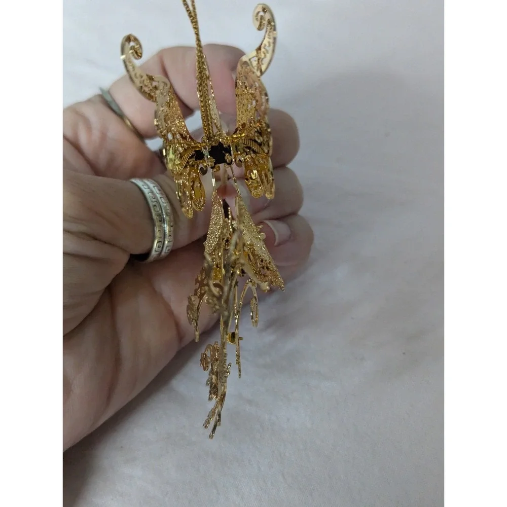 Danbury‎ Mint Magical flying fairy Pixie Dust  GOLD 3.5